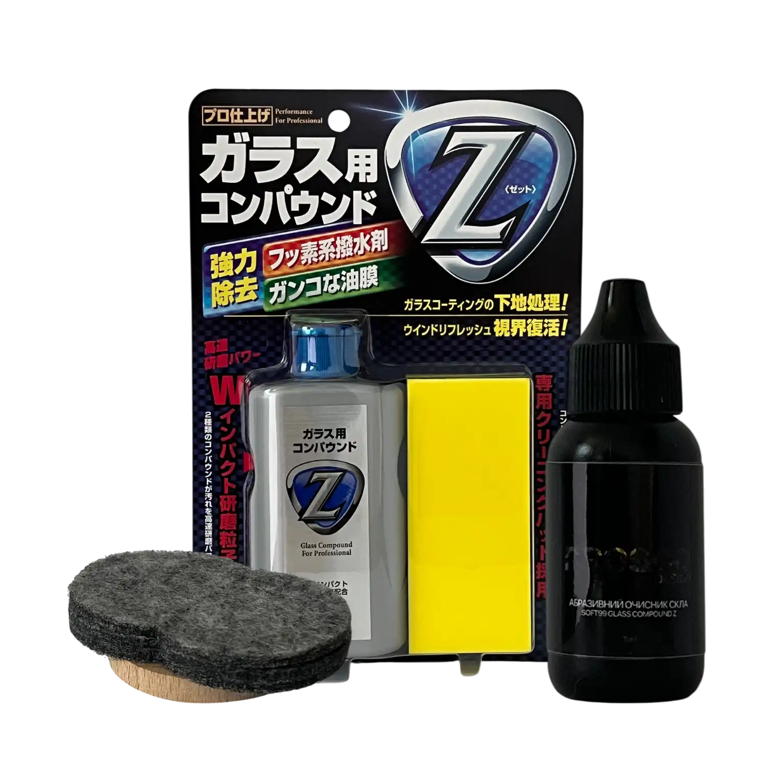 Абразивний очисник скла Soft99 Glass Compound Z 15 мл